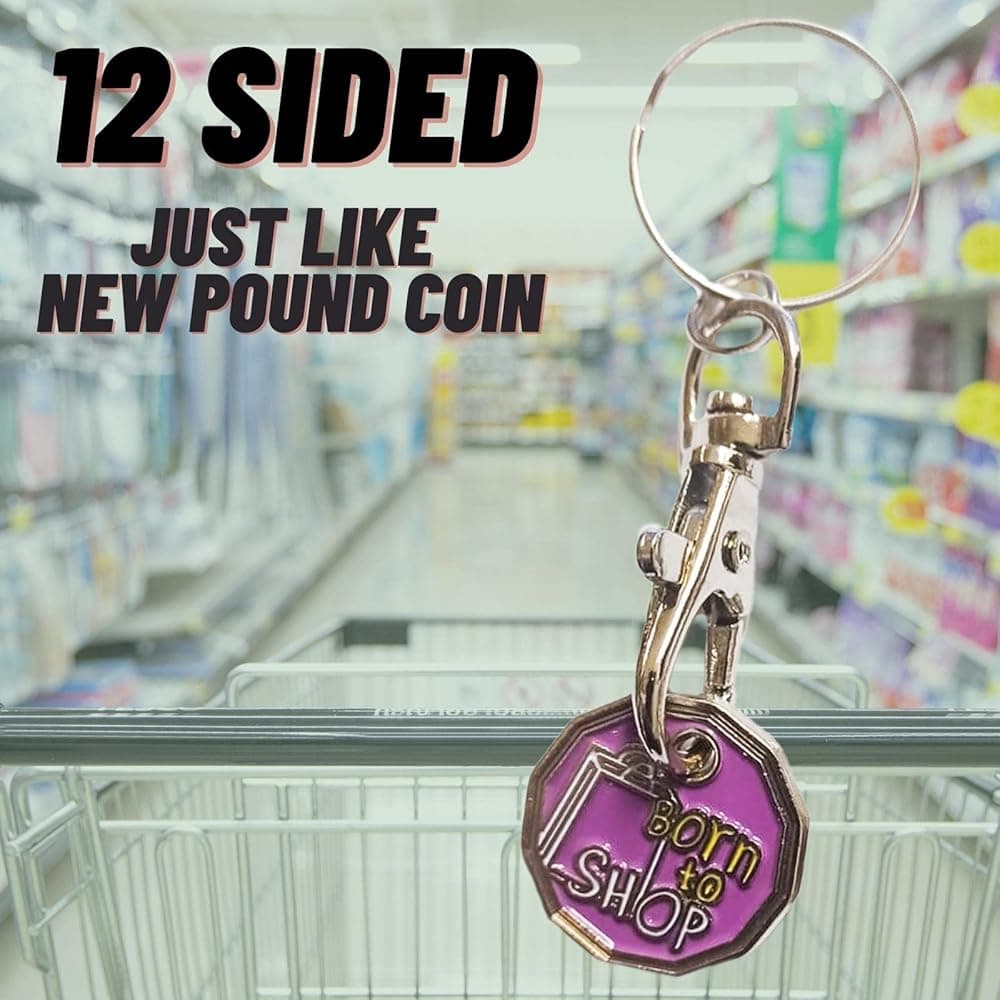 Trolley Coin "Born To Shop" - Pack of 12