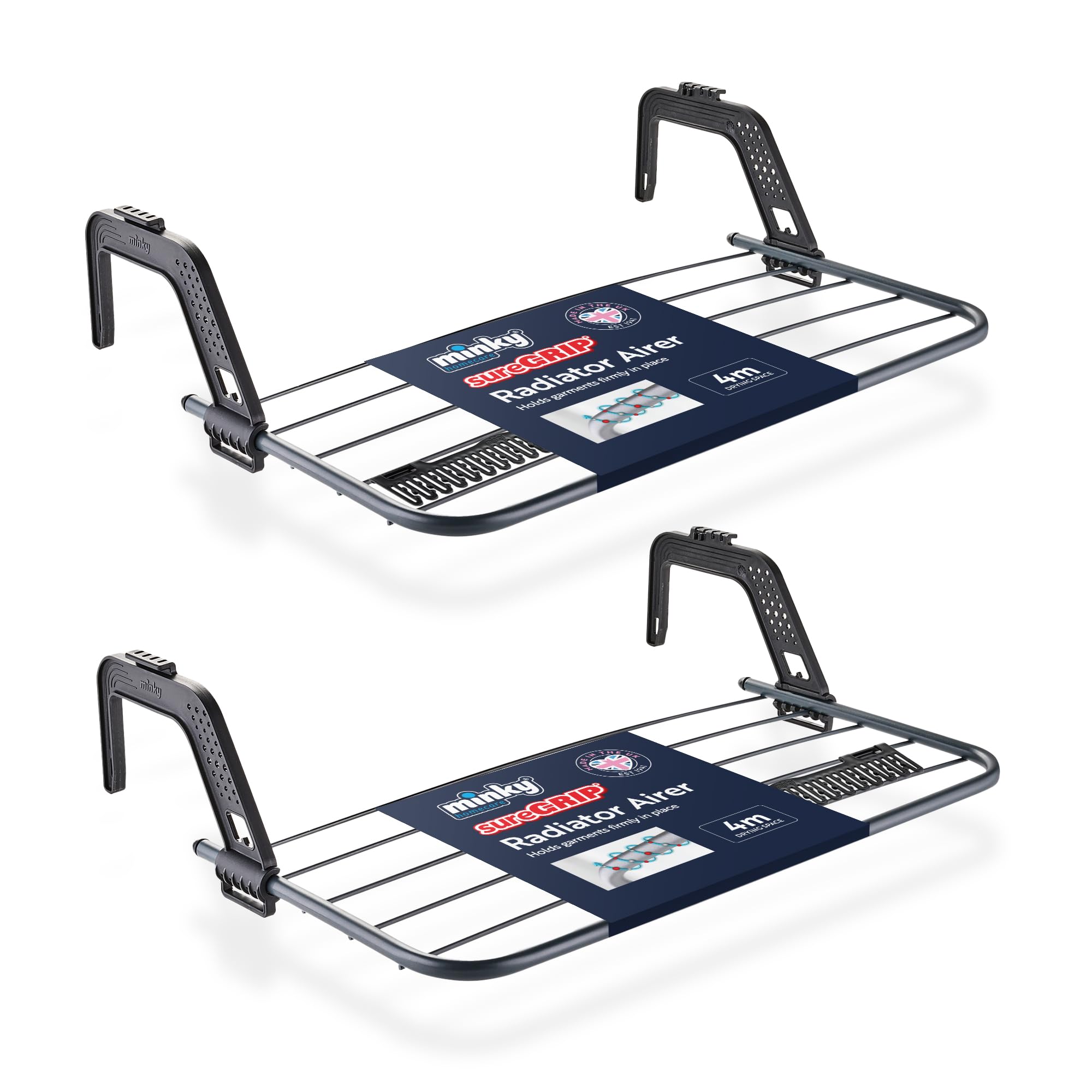 Minky Spiral Radiator Airer Chrome 2 Pack image