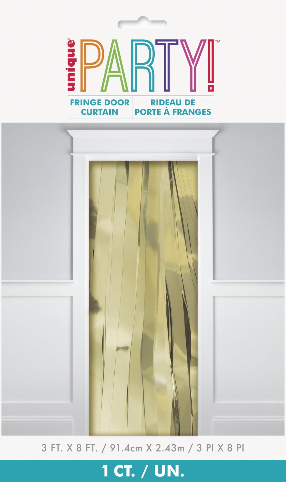 Unique Party Gold Fringe Door Curtain 3 X 8