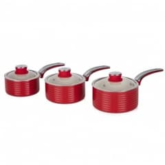 Swan Retro 3 Piece Saucepan Set SWPS3020RN