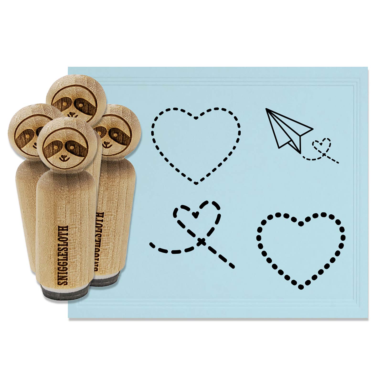 Rubber Stamp Dashed Heart image