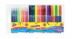 24 Pen Set 8 Fibre/8 Brush/8 Magic Markers