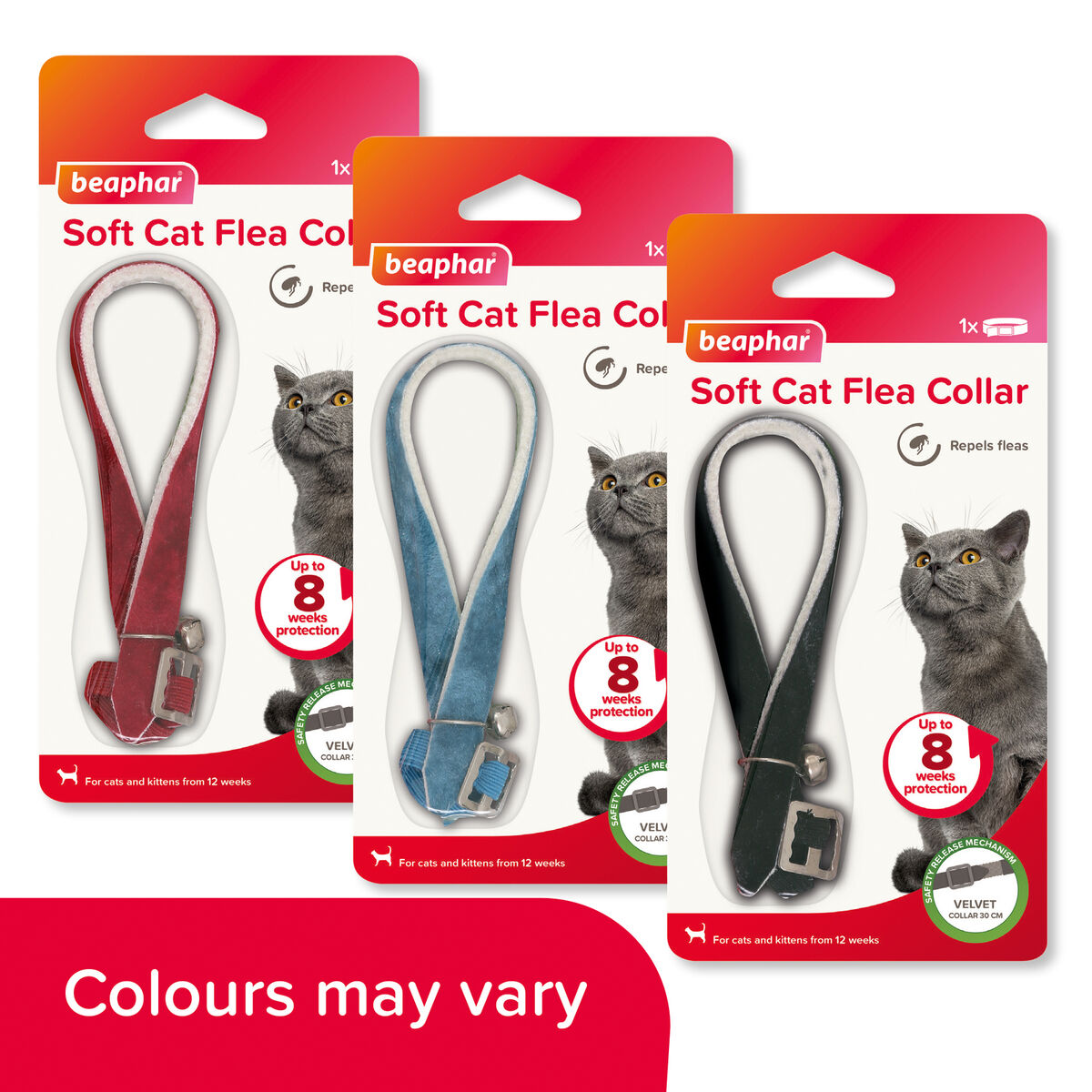 Beaphar Cat Collar Velvet Assorted Colours image