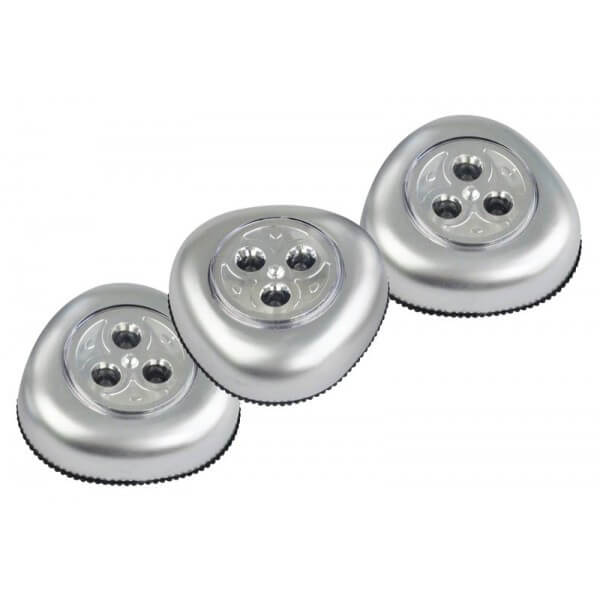 Rolson  3pc 5 Smd Push Lights W/remote 61603 image