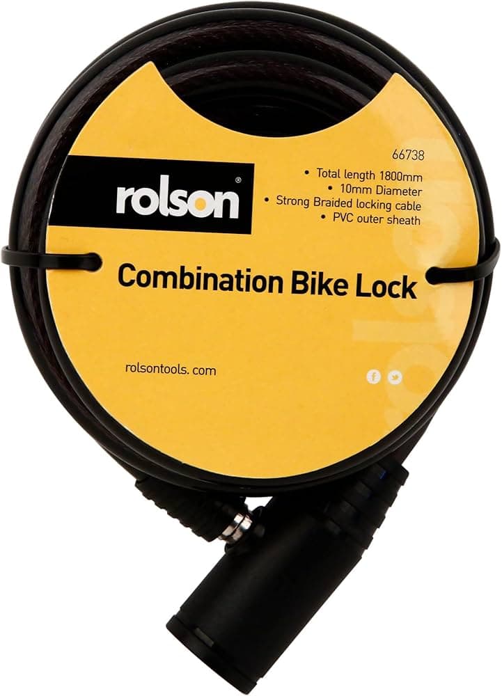 Rolson  10 X 1800mm Bicycle Lock 66738