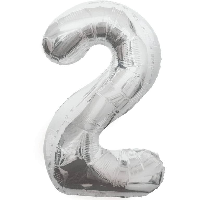 Unique Party 34" Pkg Silver Foil Blln-2