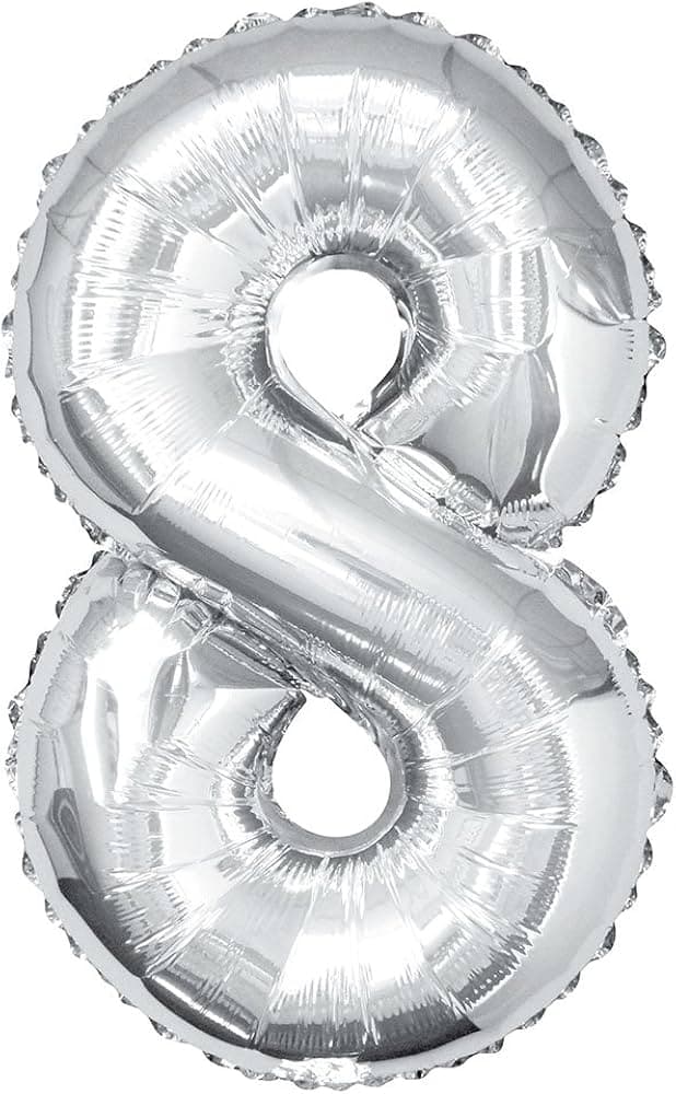 Unique Party 34" Pkg Silver Foil Blln-8