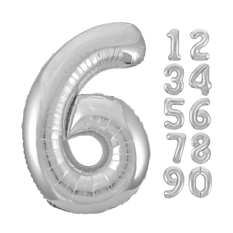 Unique Party 34" Pkg Silver Foil Blln-6