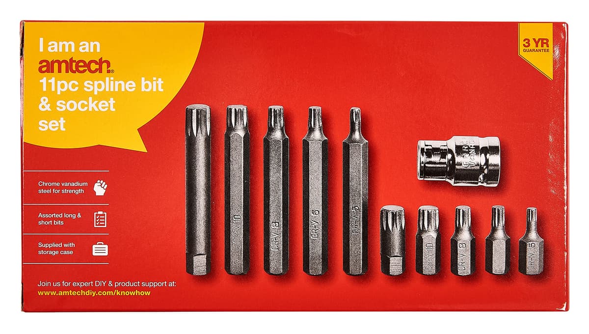 Am-Tech 11pc SPLINE BIT & SOCKET SET I8450