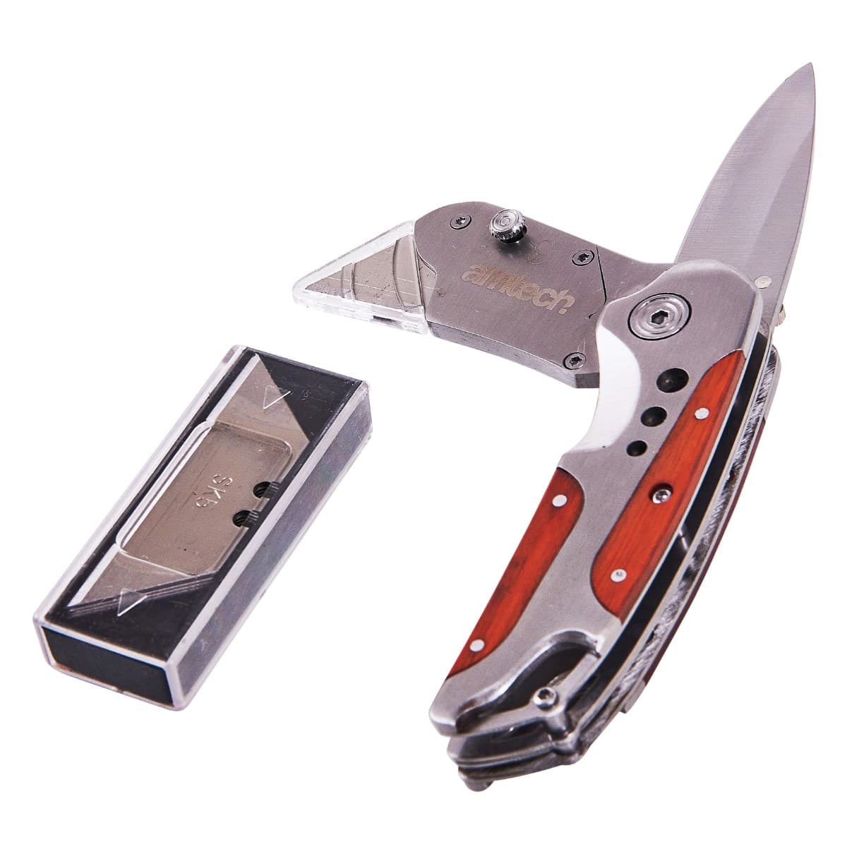 Am-tech 2-IN-1 TRADESMAN KNIFE WITH 5 BLADES S0335