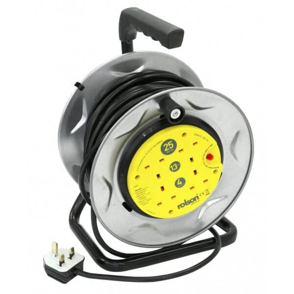Rolson  25m 4 Socket Cable Reel 60055 image
