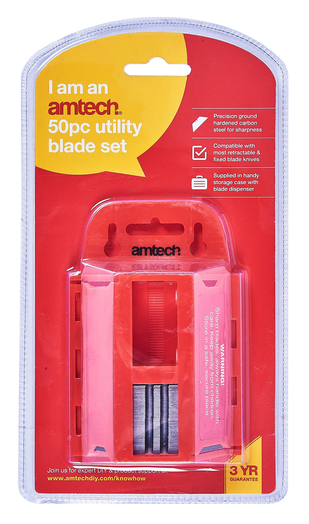 Am-Tech 50pc UTILITY BLADE SET S0355