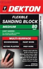 Dekton Flexible Sanding Block - Medium - 80 Grit