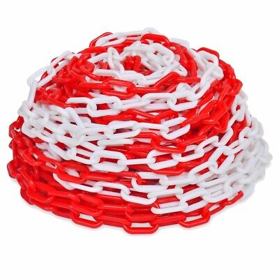 Plastic Chain Red/White 8mm x 25m image