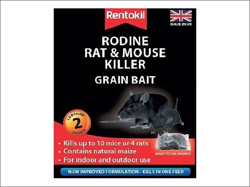 Rentokil Rodine Rat & Mouse Killer Grain Bait 2 Sachet