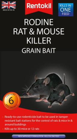 Rentokil Rat & Mouse Rodine Grain Bait 6 Sachet 1