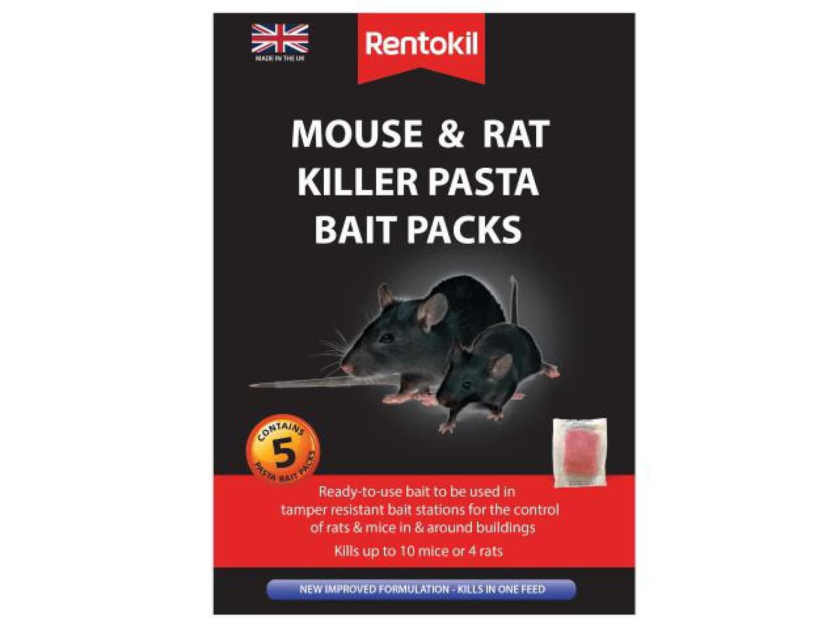 Rentokil Mouse & Rat Killer Pasta Bait Packs 5 Sachet