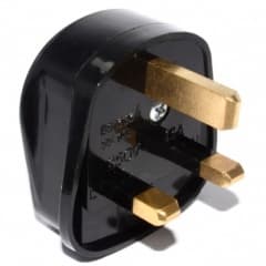 Daewoo 13 Amp 3 Pin Plug - Black Bulk