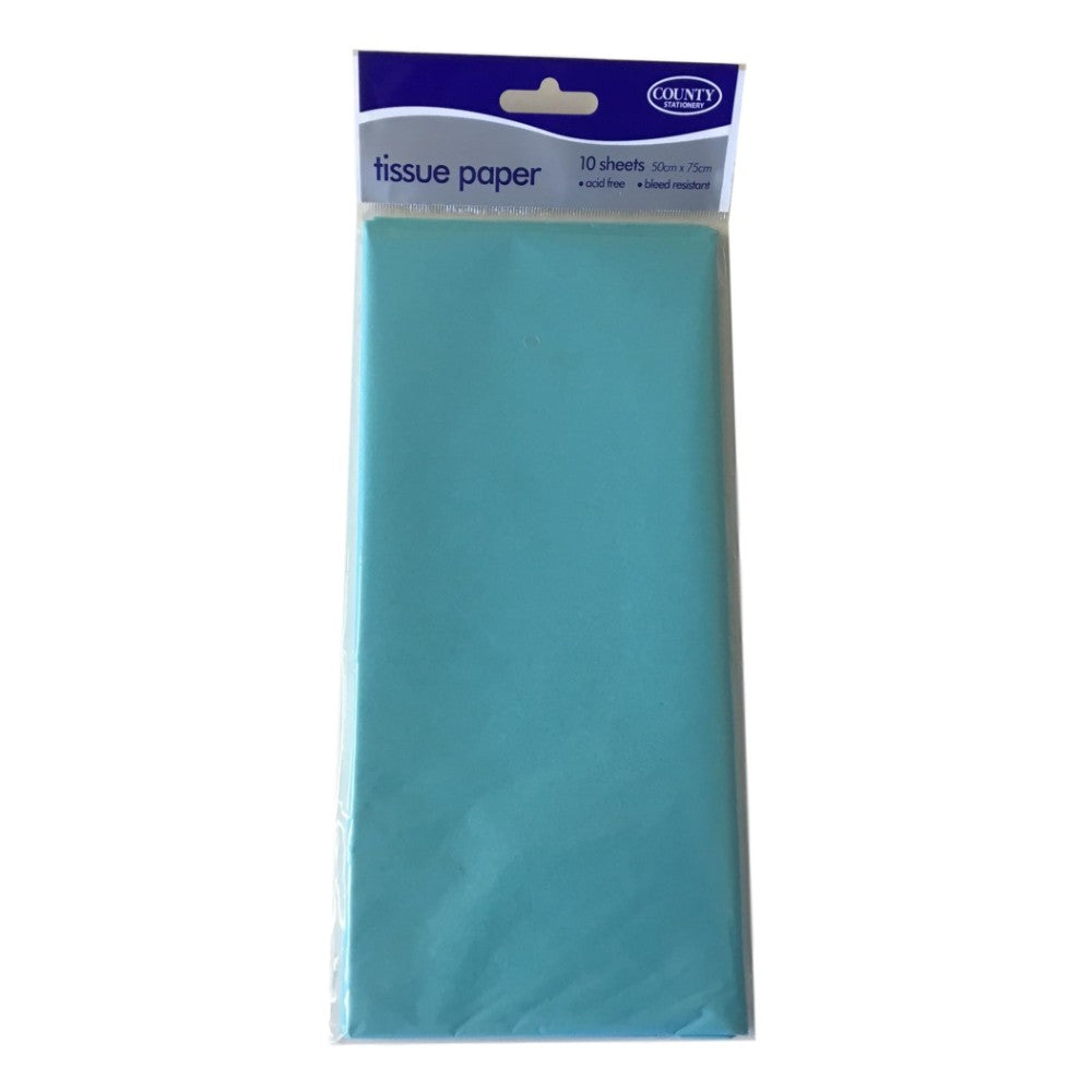 County  10 Sheets Acid Free Tissue Paper 50x75cm - Turquoise image
