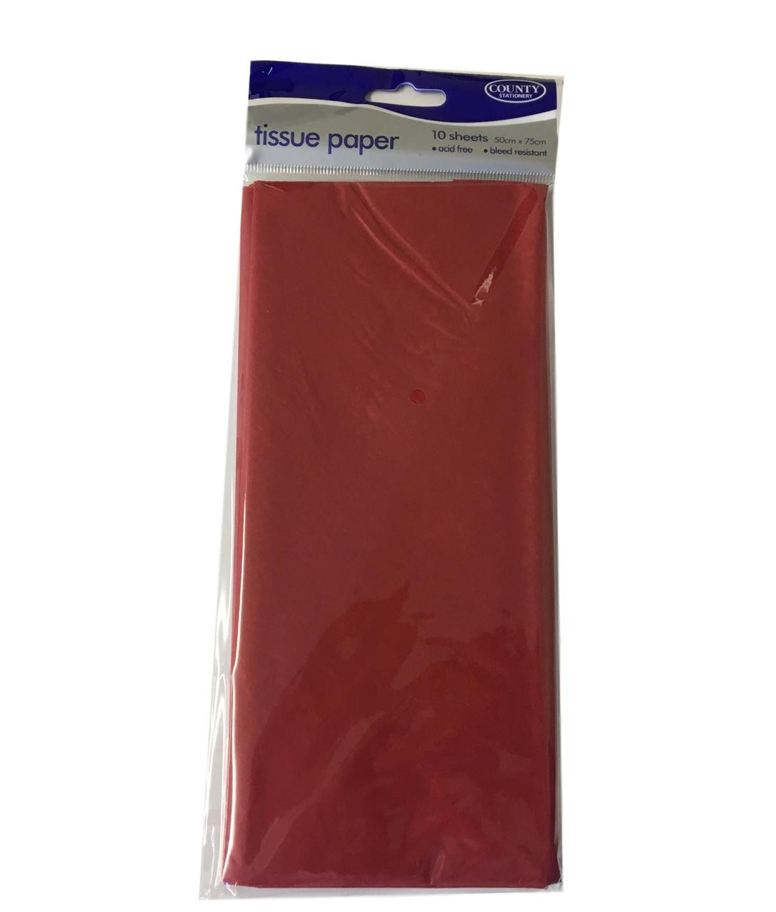 County  10 Sheets Acid Free Tissue Paper 50x75cm - Wine image