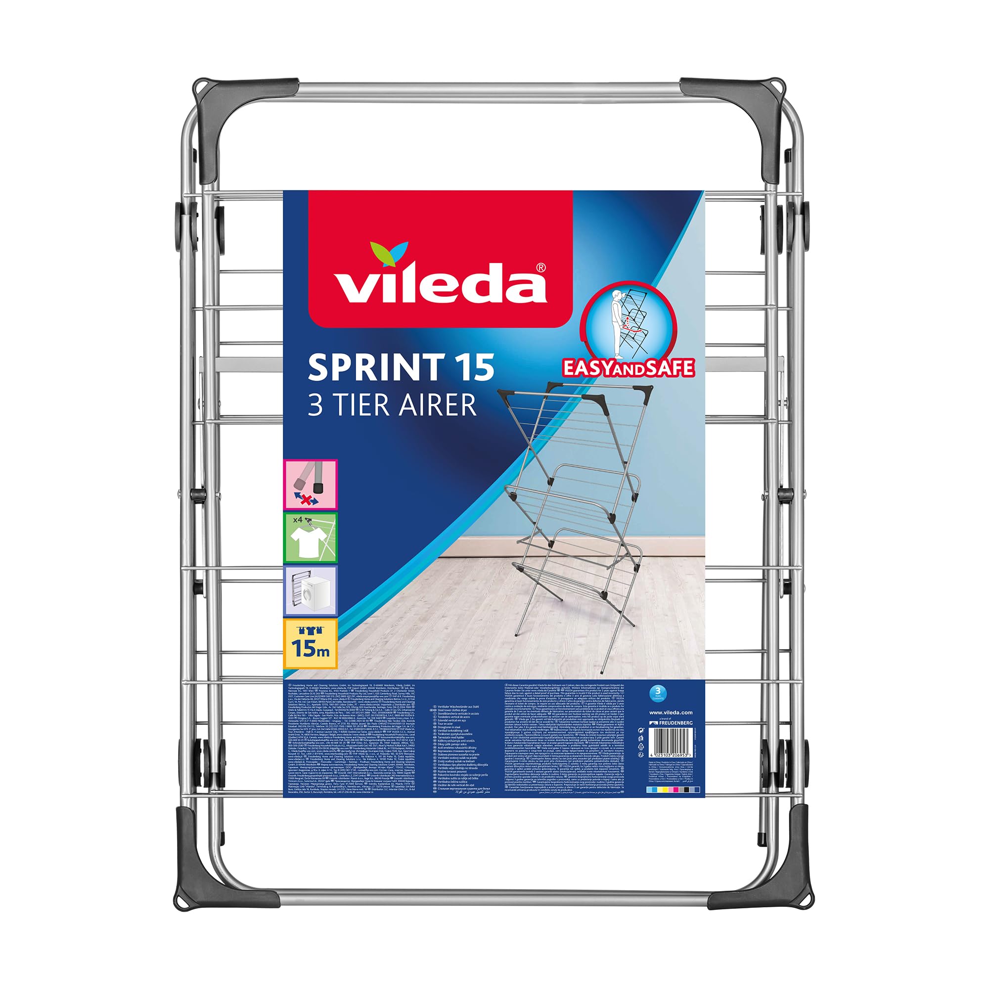 Vileda 15m Sprint 3 Tier airer image