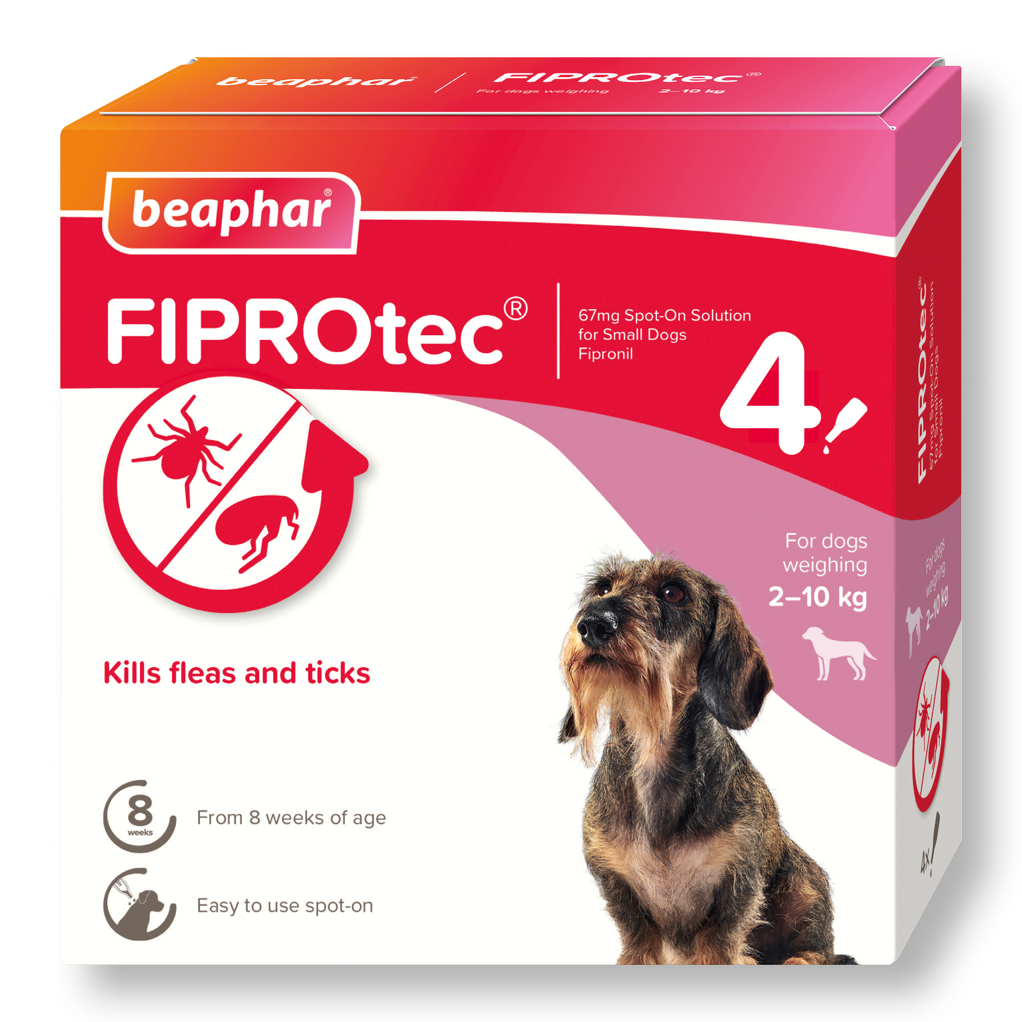 Beaphar Dog Flea Drops - 12 weeks Protection - Small Dogs image
