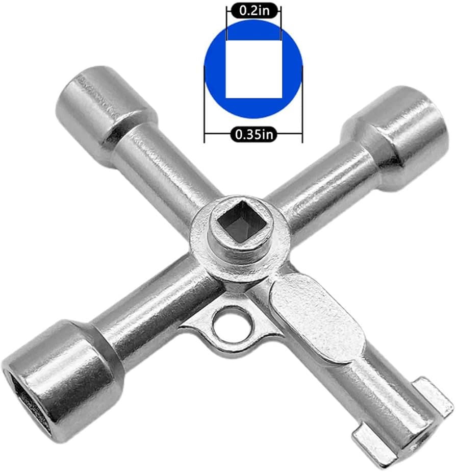 BH 4-way Utility Service Key Metal