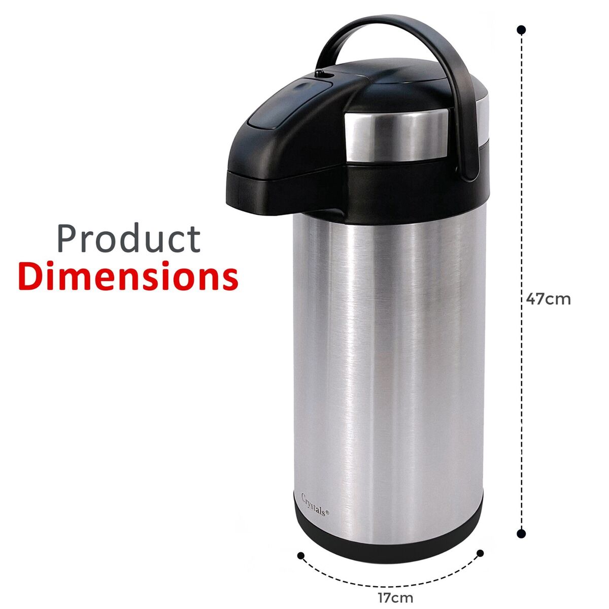 NT Stainless Steel Airpot Vacuum Flask Pump Action 5l image