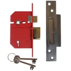 BS 5 lever StrongBOLT  sashlock 81mm SS