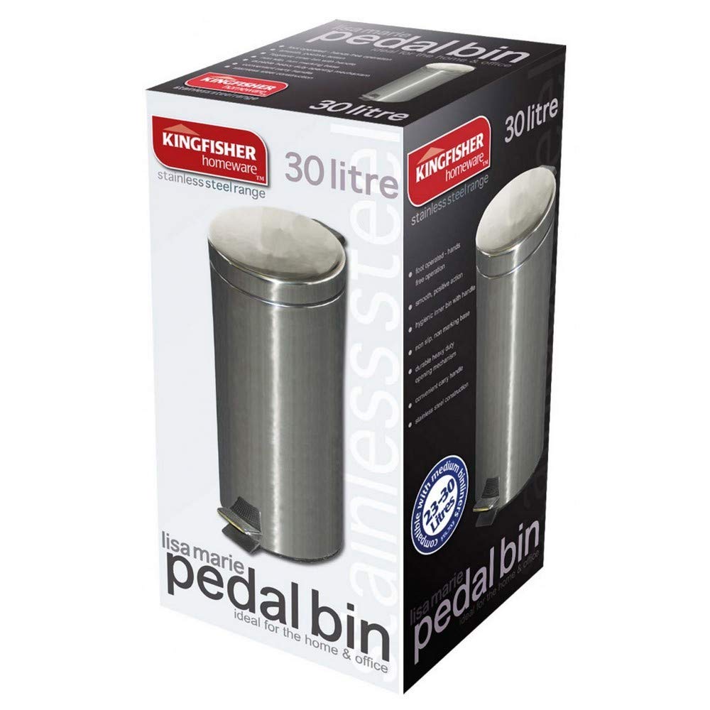Kingfisher 30L Stainless Steel Pedal Bin [PED300] image