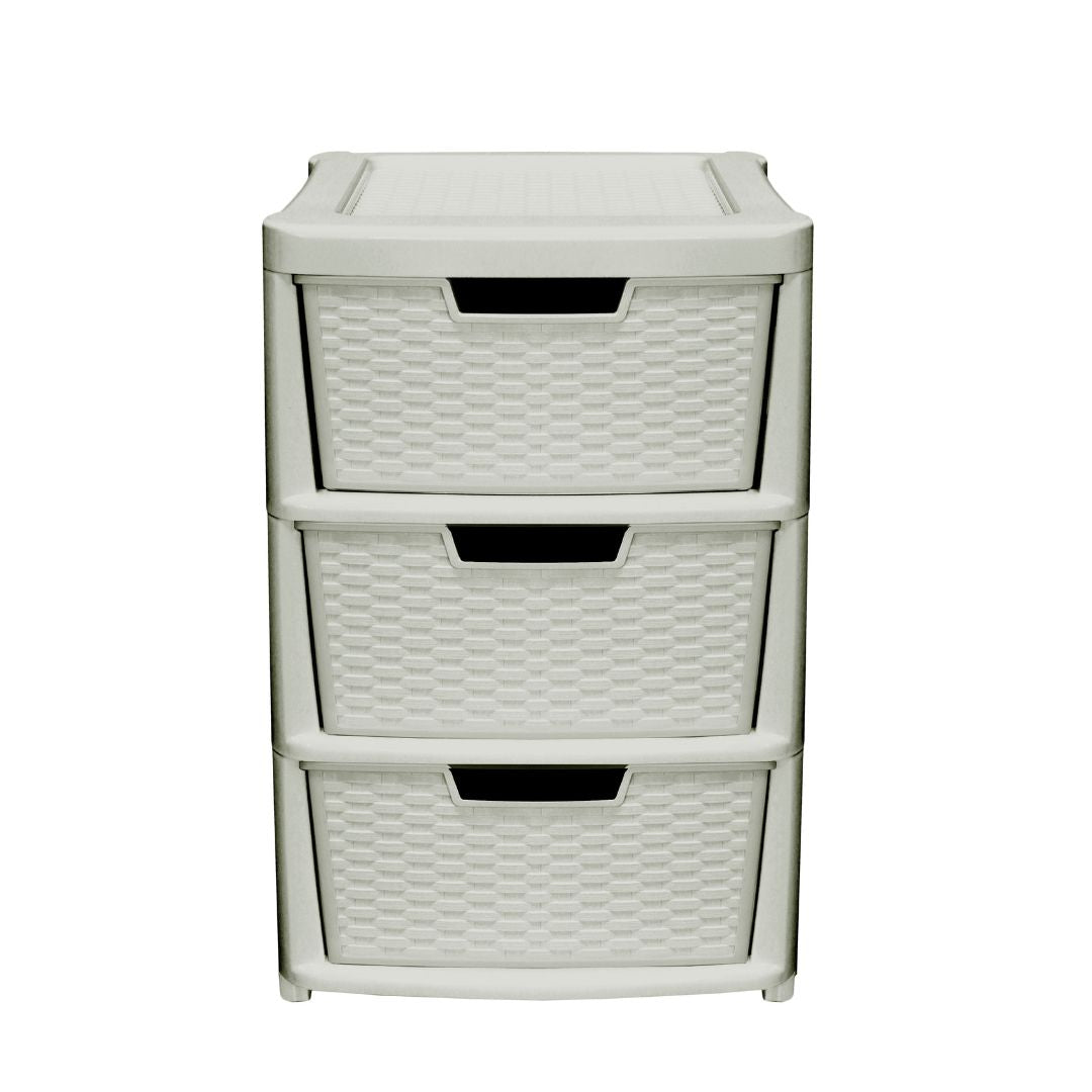 Thumbs-Up 3 Drawer Rattan Tower Mushroom image