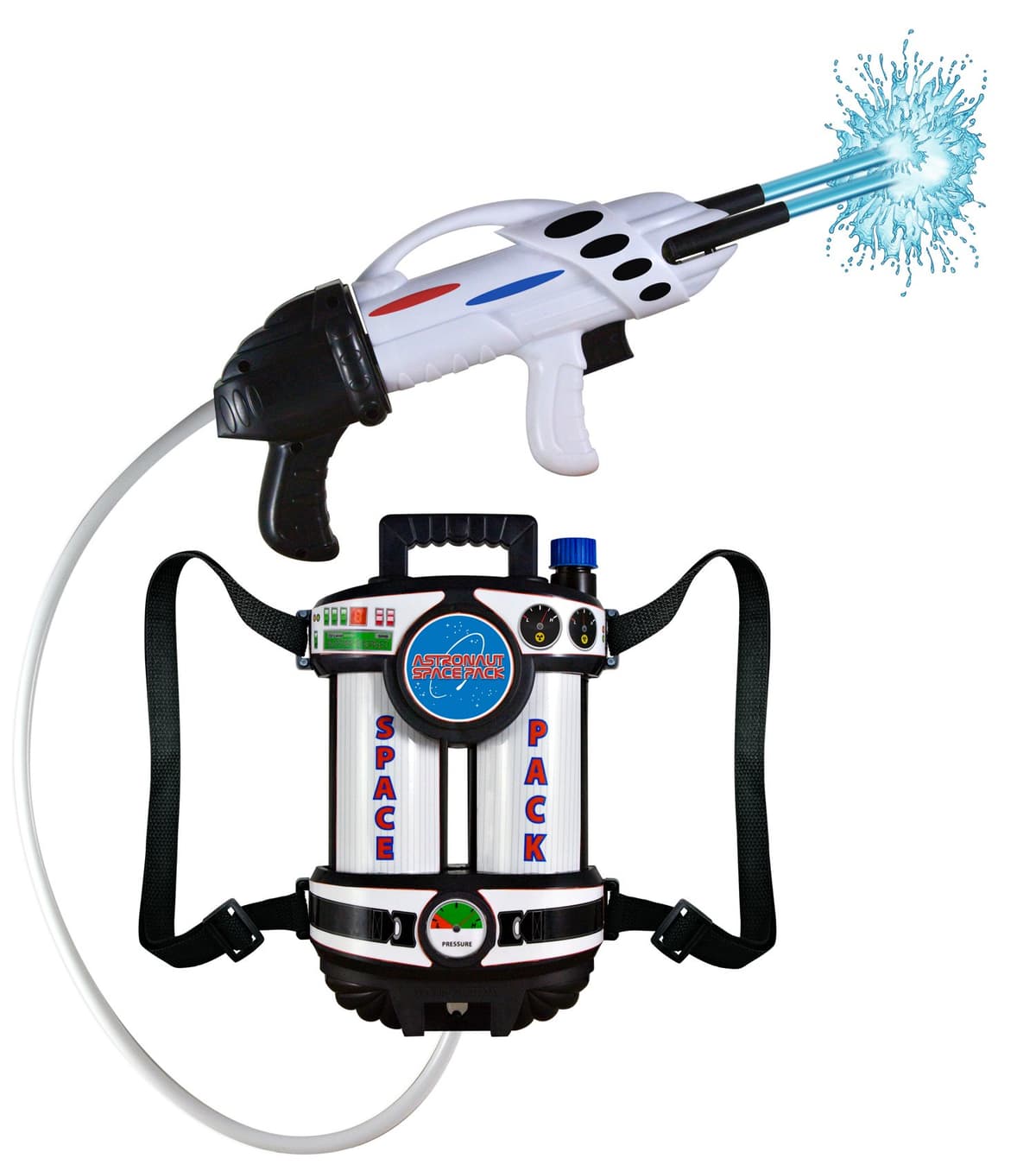 WATER GUN SPACE PUMP 40CM 3 ASTD COLS