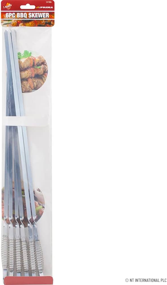 NT 6pc Bbq Skewer Spring Handle image