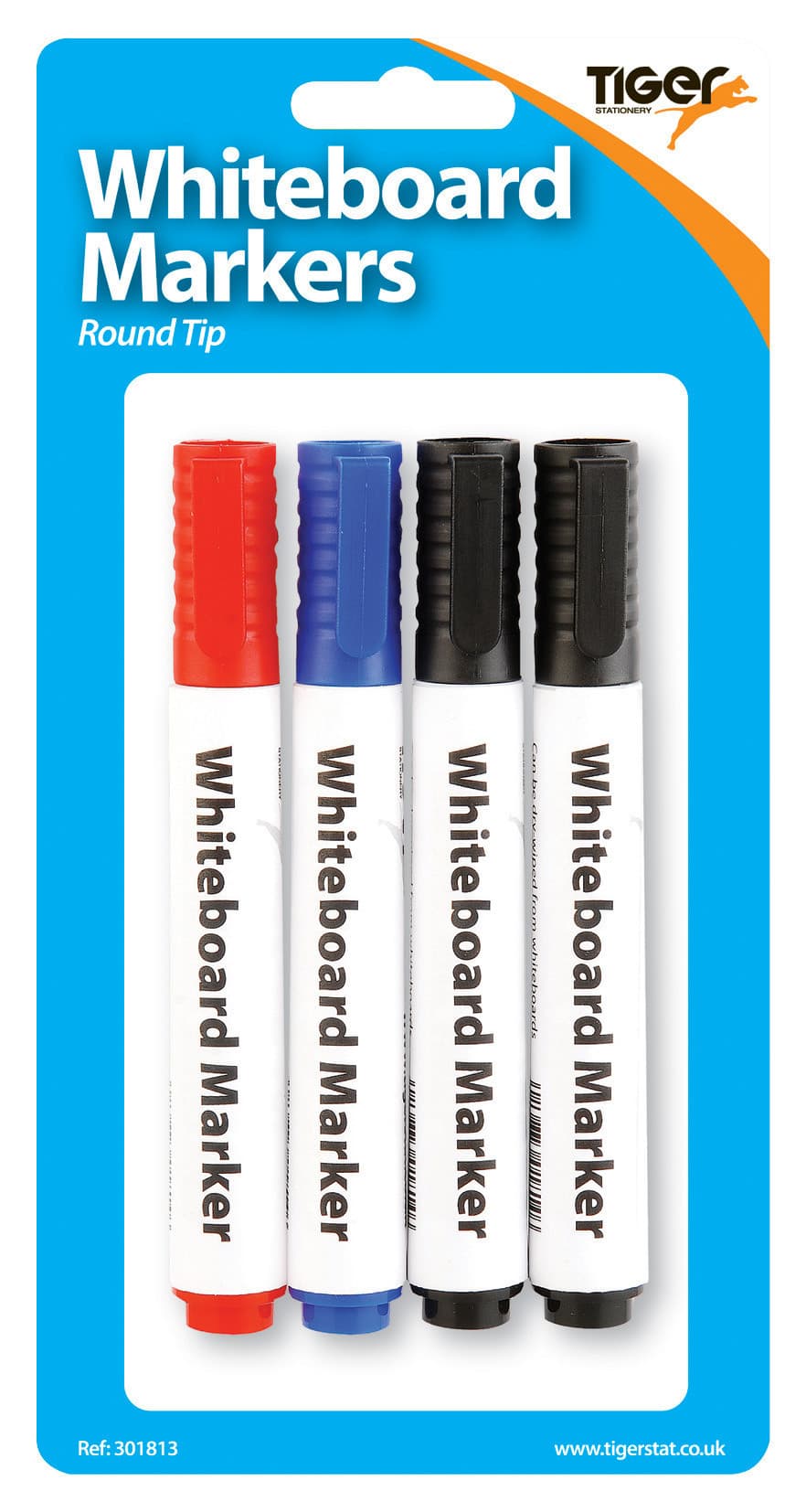 Tiger  Large Whiteboard Markers Blister Pack 4