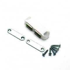 BULK HARDWARE - CATCH MAGNETIC LARGE WHITE TWIN PLATE