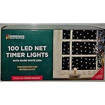 BENROSS  100 LED Battery Operated Timer Net Light- White (76070)