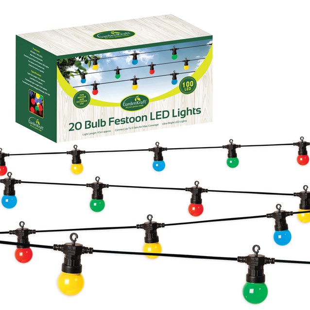 BENROSS Retro Multi Colour Connectable Bulk String image