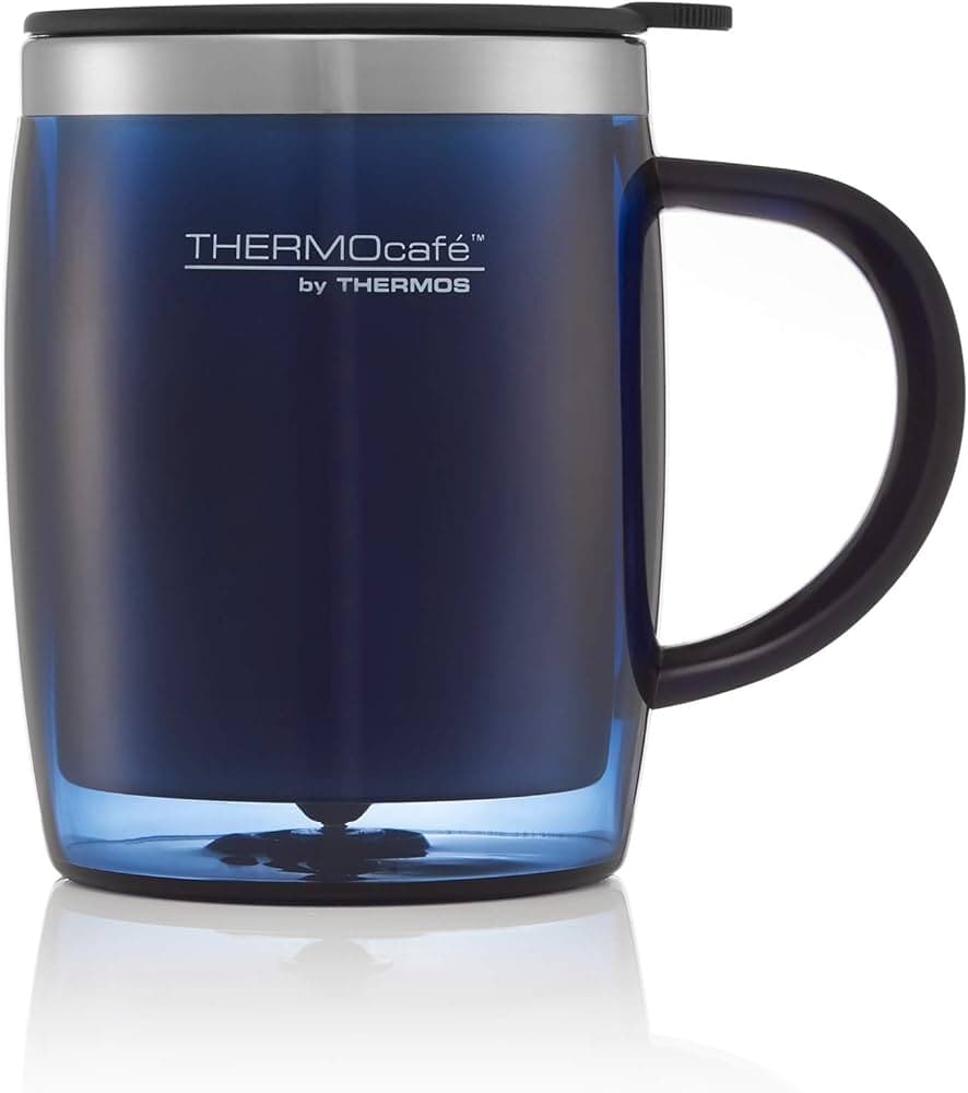 Thermos Cafe Translucent Desk Mug 450ml Blue