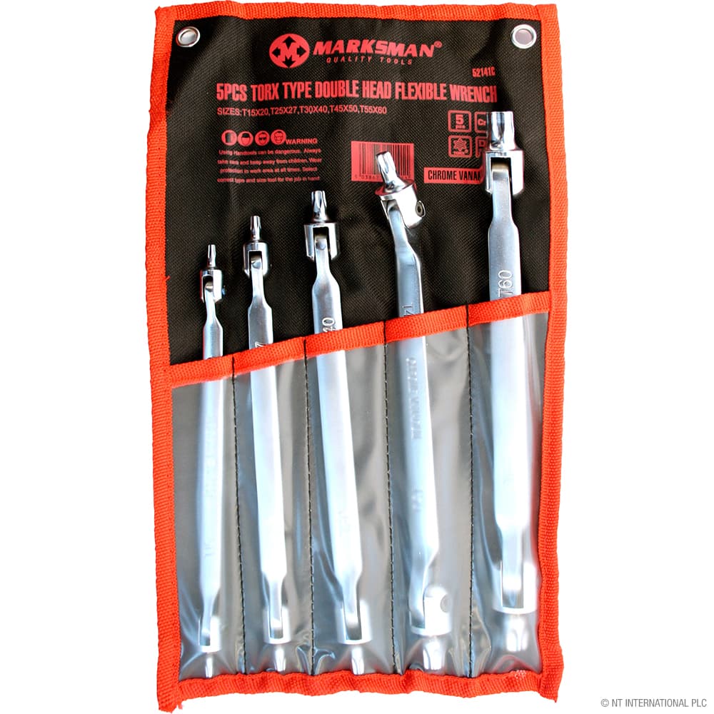 NT 5pc Torx Type Double Head Flexible Wrench
