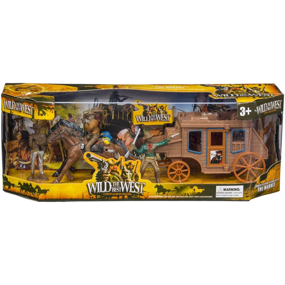 Kandy Toys Cowboy And Stage Coach Playset
