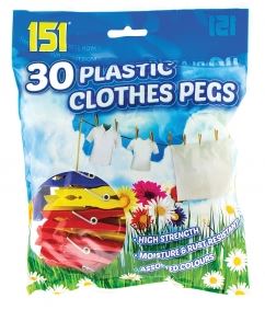 151 Duzzit  30 Plastic Pegs (sma1043b) image