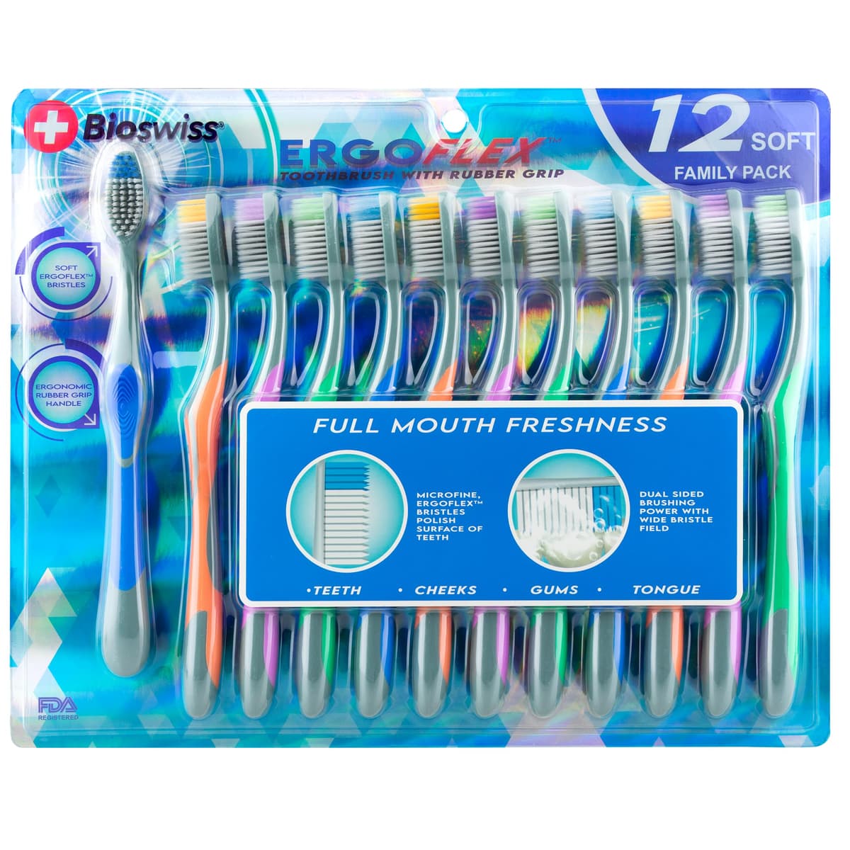 San-A Pack of 12 medium toothbrushes 