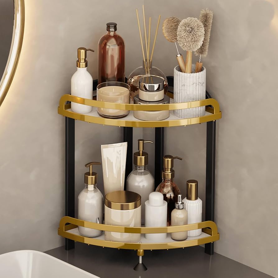 Kiwa Bahar 2 tier Bathroom Corner Shelf image