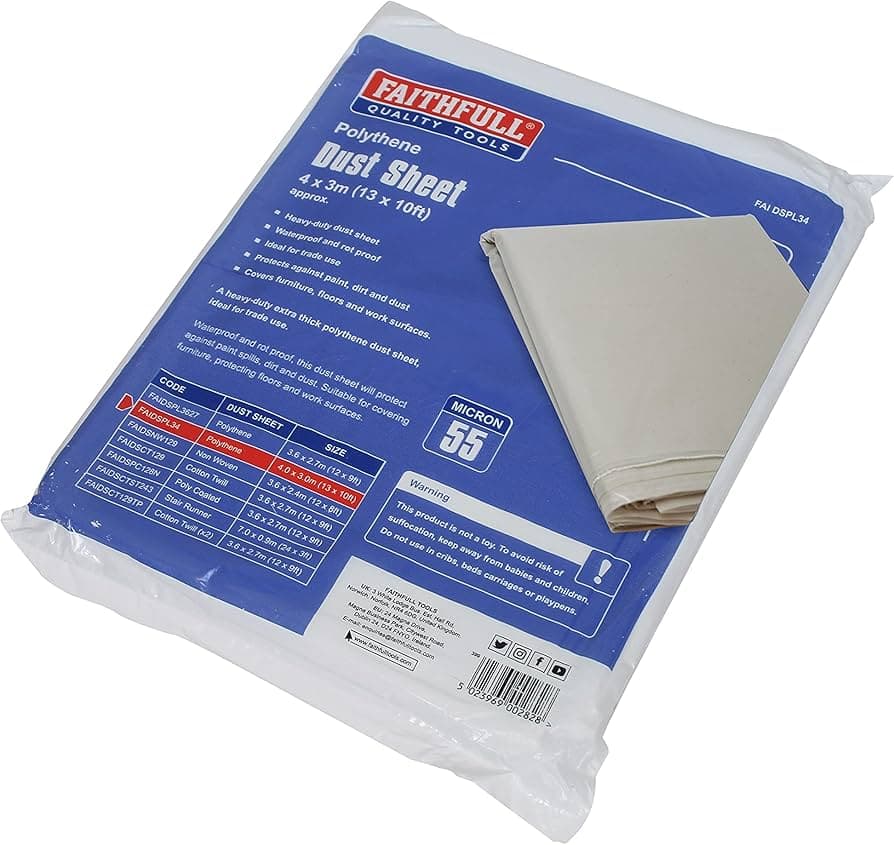 Poly Dustsheet 3m X 4m 508G