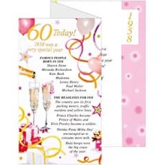 SE Card Milestone Female - 60th Birthday