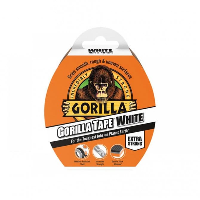 Gorilla Tape 10m x 48mm White All Weather Tough Tape