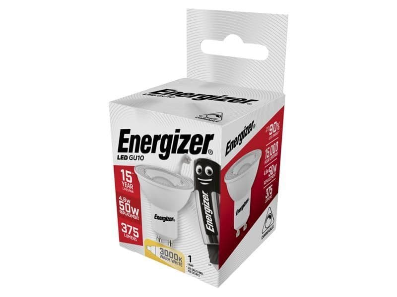 ENERGIZER LED GU10 345 LM 36° WARM WHITE BOXED DIMMABLE