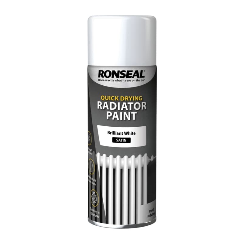 QD RADIATOR SP PAINT WHITE SATIN 400ML