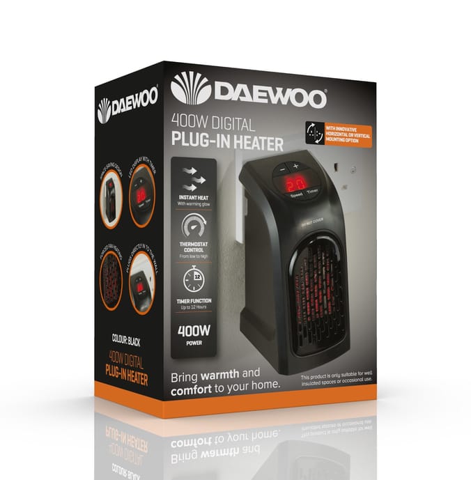 Daewoo 400W Digital Plug In Heater image