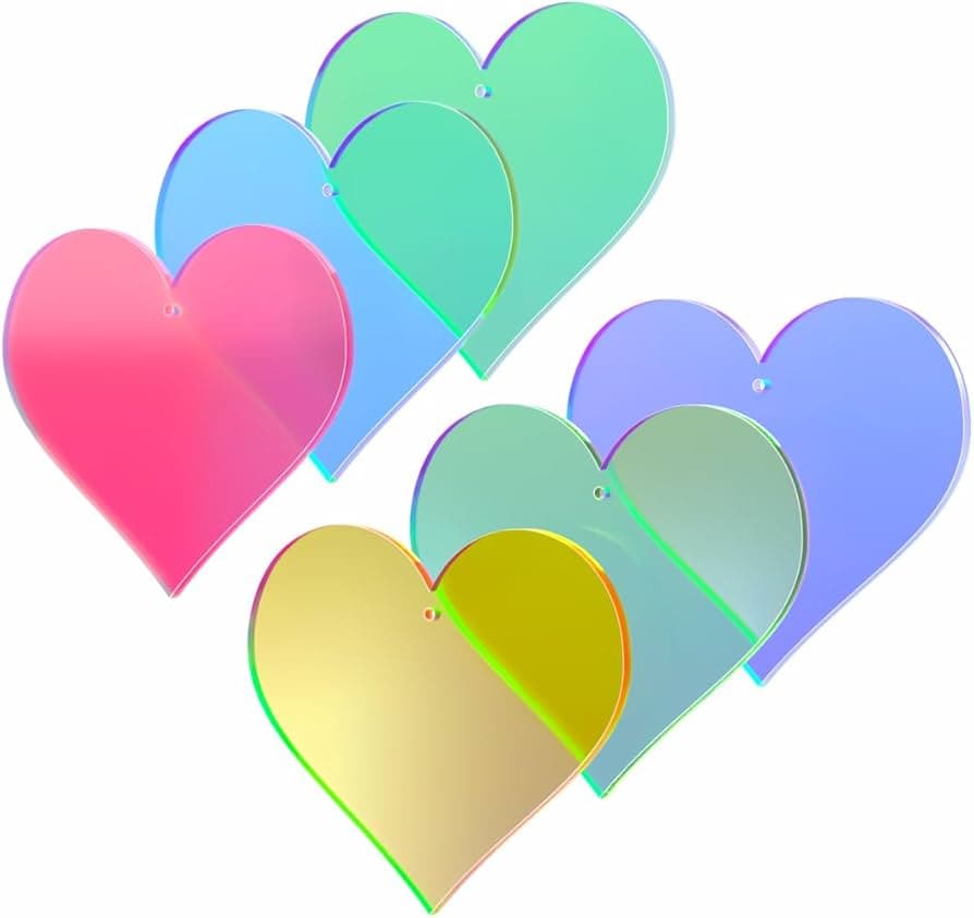 Unique Party Glitz Irridesnt Open Hearts Cn